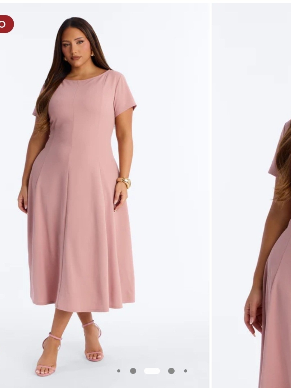 Fashion Nova Dusty Rose Midi Dress